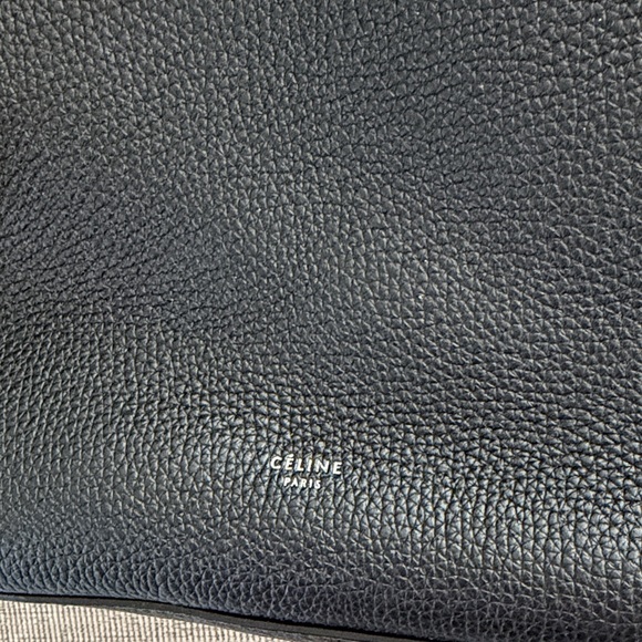🆕 new Celine Black Leather Tote Bag designer supple calf leather medium big bag - Picture 2 of 9